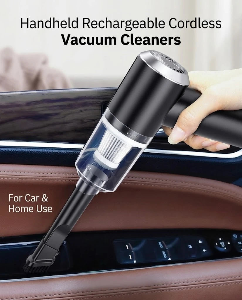 3-in-1 Portable Wireless Vacuum Cleaner - Rechargeable Handheld Mini Car Vacuum & Air Duster Blower