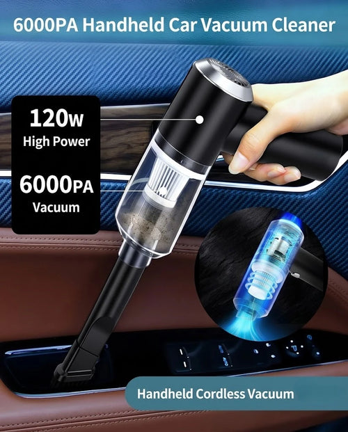 3-in-1 Portable Wireless Vacuum Cleaner - Rechargeable Handheld Mini Car Vacuum & Air Duster Blower