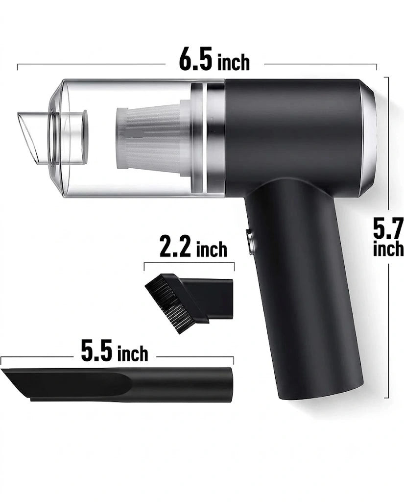 3-in-1 Portable Wireless Vacuum Cleaner - Rechargeable Handheld Mini Car Vacuum & Air Duster Blower