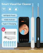 Smart Wireless Ear Cleaner with 1080P HD Camera - Visual Ear Wax Remover Tool