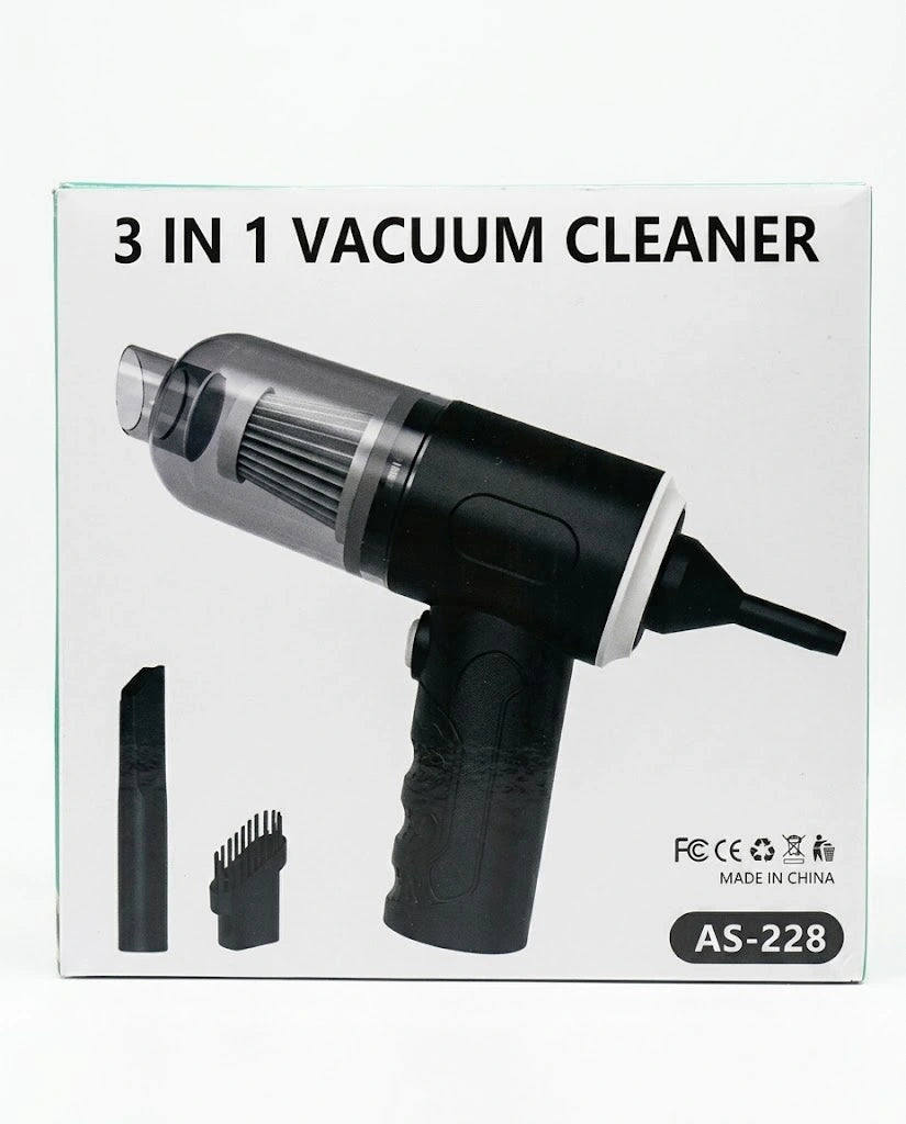 3-in-1 Portable Wireless Vacuum Cleaner - Rechargeable Handheld Mini Car Vacuum & Air Duster Blower
