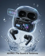 A9 Pro Airpods Wireless Earbuds with Full Touch Screen Case & ANC/ENC